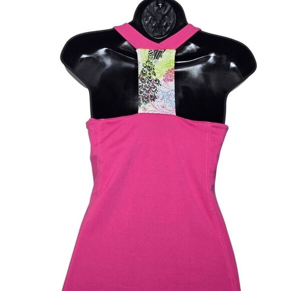 Soybu Dress Size Small Pink Built In Bra Cross T- Back Recycled Poly - Picture 3 of 5